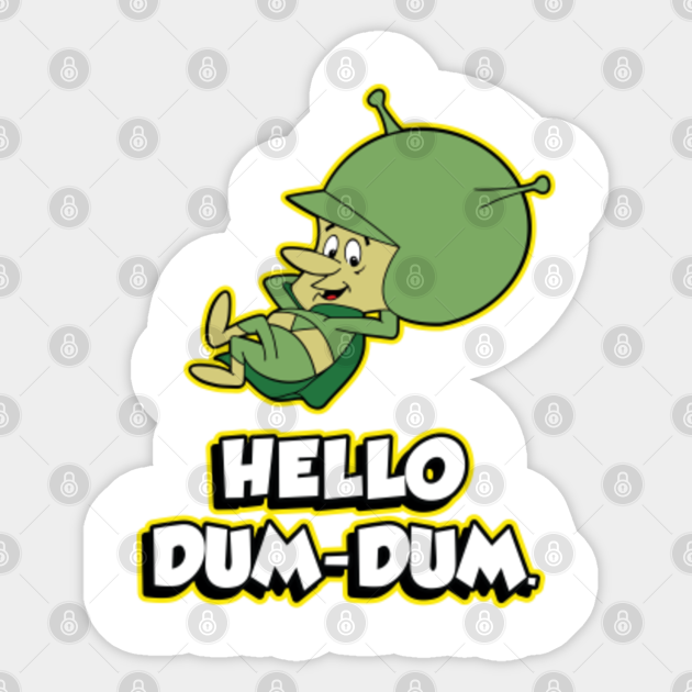 Hello Dum Dum Gazoo Flintstones Sticker TeePublic